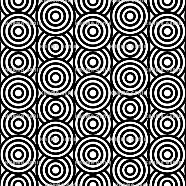 Black And White Retro Circles Pattern Digital Paper Digital Pattern Karma Genie Graphics 