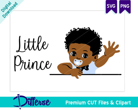 Black Baby Prince SVG | Afro Baby SVG SVG Differse 