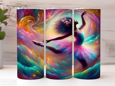 Black Ballerina Dance Tumbler, Ballerina Theme, Dance Design, Graceful Style, Ballet Inspiration, 20Oz Tumbler, Sublimation Wrap Sublimation Lara' s Designs 