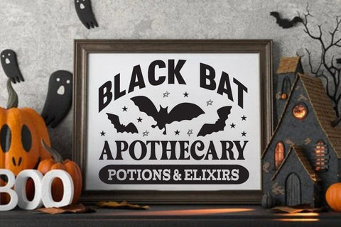 Black bat apothecary potions & elixirs SVG Angelina750 