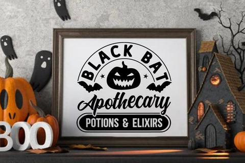 Black bat apothecary potions & elixirs SVG Angelina750 
