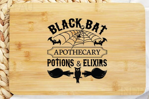 Black bat apothecary potions & elixirs SVG Angelina750 