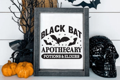 Black bat apothecary potions & elixirs SVG Angelina750 