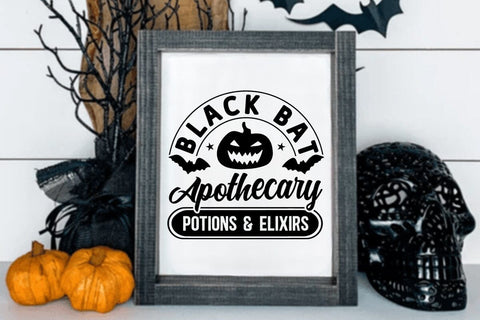 Black bat apothecary potions & elixirs SVG Angelina750 