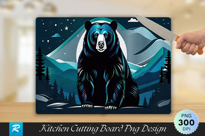 Black Bear Cutting Board Sublimation Regulrcrative 