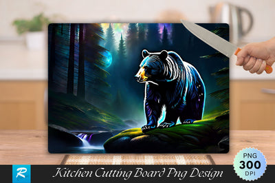 Black Bear Cutting Board Sublimation Regulrcrative 