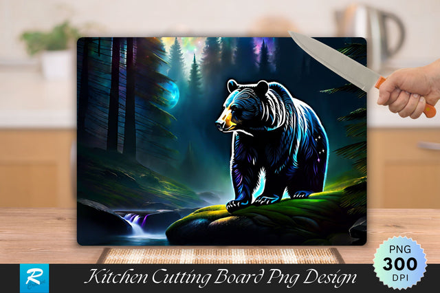 Black Bear Cutting Board Sublimation Regulrcrative 