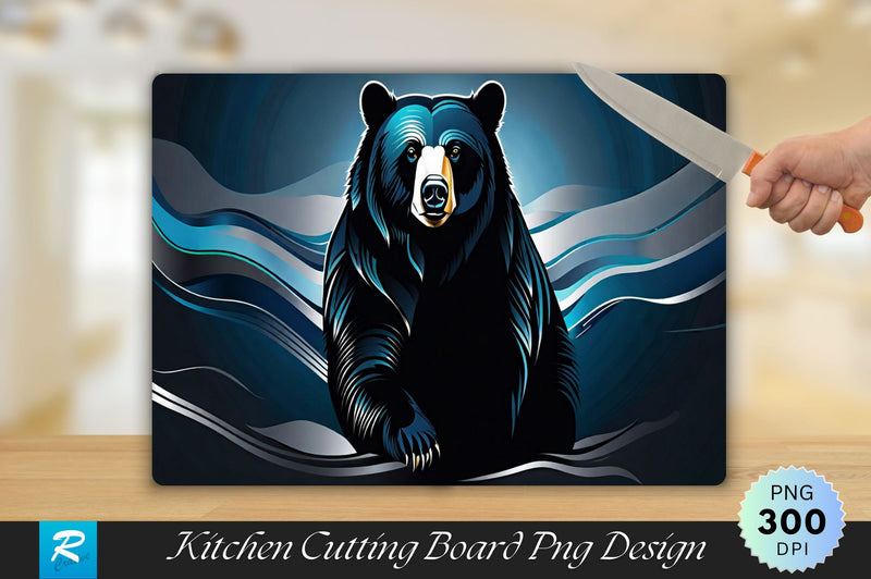 Black Bear Cutting Board Sublimation Regulrcrative 