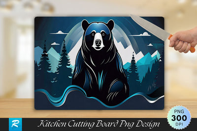 Black Bear Cutting Board Sublimation Regulrcrative 