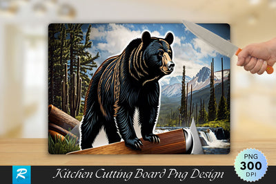 Black Bear Cutting Board Sublimation Regulrcrative 