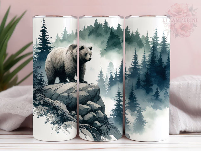 Black Bear Hunting Season 20oz Tumbler Wrap PNG, Bear Hunting Tumber Png, Straight & Tapered Tumbler Wrap, Instant Digital Download Sublimation Li Zamperini 