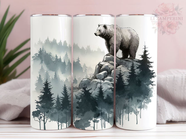 Black Bear Hunting Season 20oz Tumbler Wrap PNG, Bear Hunting Tumber Png, Straight & Tapered Tumbler Wrap, Instant Digital Download Sublimation Li Zamperini 