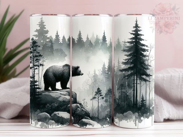 Black Bear Hunting Season 20oz Tumbler Wrap PNG, Bear Hunting Tumber Png, Straight & Tapered Tumbler Wrap, Instant Digital Download Sublimation Li Zamperini 