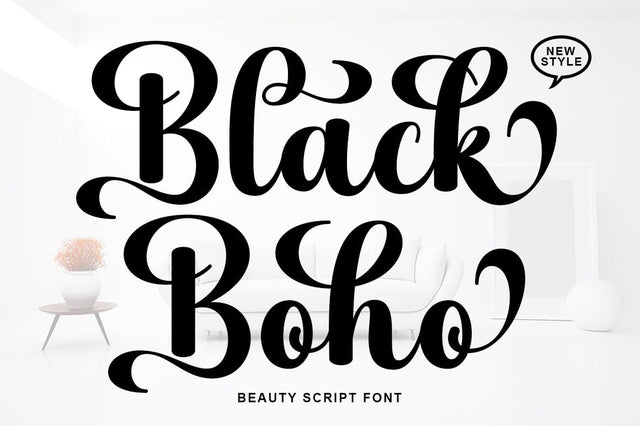 Black Boho Font Rotterlab studio 
