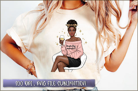 Black Boss Lady Perfectly Imperfect PNG Sublimation Shetara Begum 