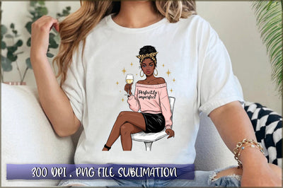 Black Boss Lady Perfectly Imperfect PNG Sublimation Shetara Begum 