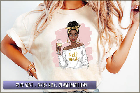 Black Boss Lady Self Mode PNG Sublimation Shetara Begum 