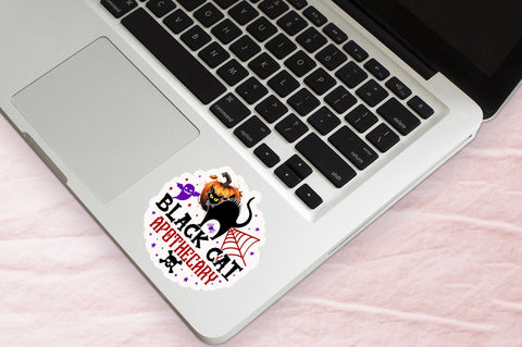 Black cat apothecary Stickers Design Sublimation Regulrcrative 