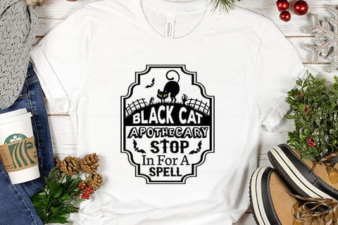 Black cat apothecary stop in for a spell SVG Angelina750 