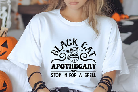 Black cat apothecary stop in for a spell SVG Angelina750 
