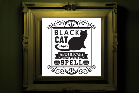 Black cat apothecary stop in for a spell SVG Angelina750 
