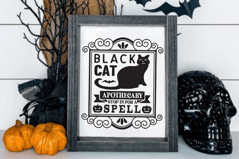Black cat apothecary stop in for a spell SVG Angelina750 