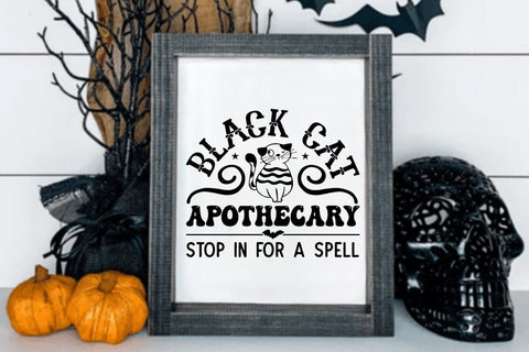 Black cat apothecary stop in for a spell SVG Angelina750 