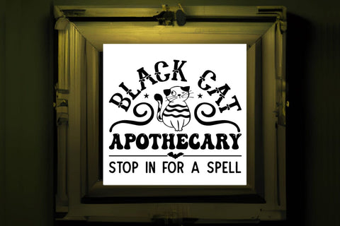 Black cat apothecary stop in for a spell SVG Angelina750 