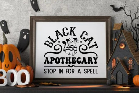 Black cat apothecary stop in for a spell SVG Angelina750 