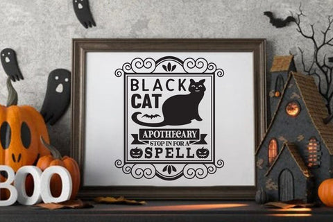 Black cat apothecary stop in for a spell SVG Angelina750 