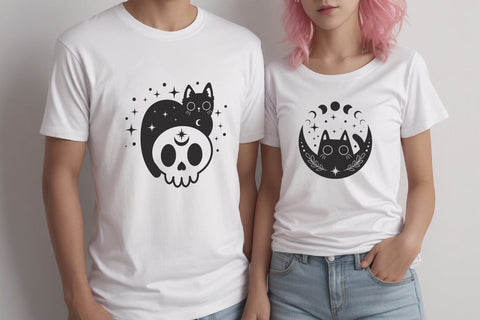 Black cat celestial, magic moon boho SVG dadan_pm 
