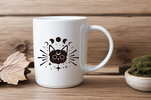 Black cat celestial, magic moon boho SVG dadan_pm 