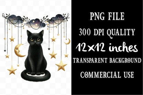 Black Cat Clipart Nursery Baby PNG SVG SVGista 
