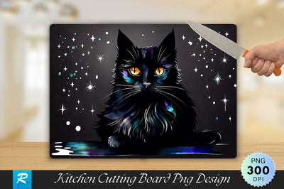 Black Cat Cutting Board Cutting Board Sublimation Regulrcrative 