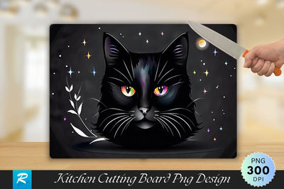 Black Cat Cutting Board Cutting Board Sublimation Regulrcrative 