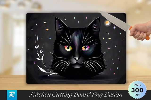 Black Cat Cutting Board Cutting Board Sublimation Regulrcrative 