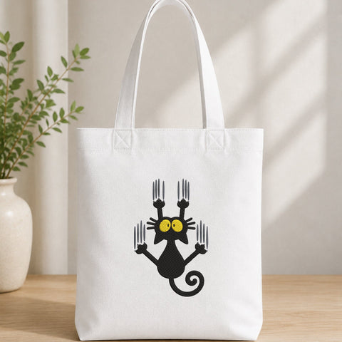 Black Cat Fork Embroidery Design – Funny Cat Kitchen Machine Embroidery File, Cute Spooky Cat Design Embroidery/Applique DESIGNS PatternFeed8 