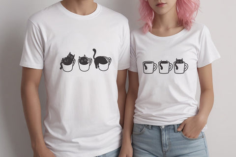 Black cat in the cup, cute cat funny SVG dadan_pm 