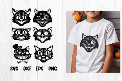 Black Cat Retro svg, hallowen cat cute SVG dadan_pm 