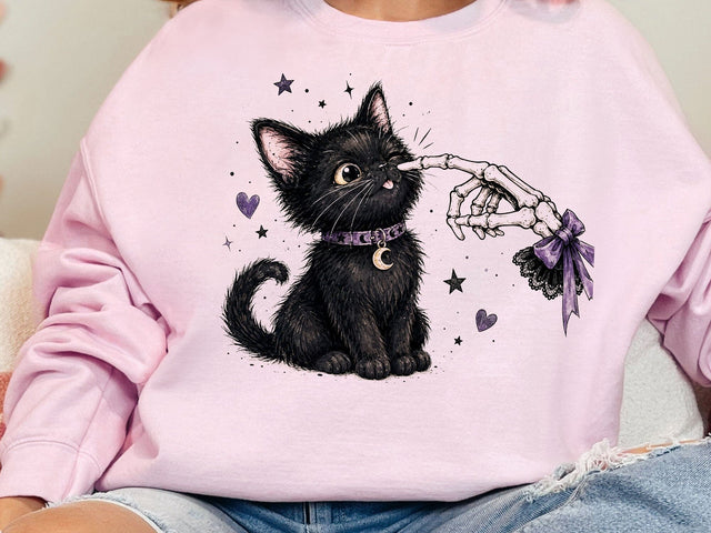 Black Cat Skeleton Halloween PNG SVG artprintfile 