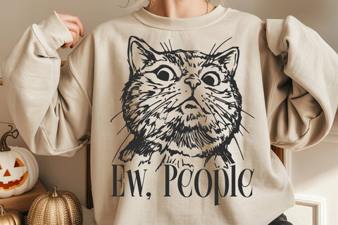 Black Cat Svg, Crazy Cat svg, Funny Cat Silhouette SVG DesignDestine 