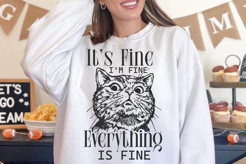 Black Cat Svg, Crazy Cat svg, Funny Cat Silhouette SVG DesignDestine 