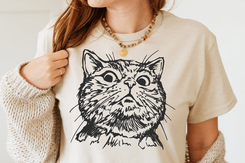 Black Cat Svg, Crazy Cat svg, Funny Cat Silhouette SVG DesignDestine 
