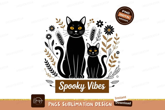 Black cats glowing eyes spooky vibes image Sublimation Designangry 