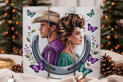 Black Couple Romance 20oz Tumbler Wrap Sublimation DesignSVG 