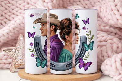 Black Couple Romance 20oz Tumbler Wrap Sublimation DesignSVG 