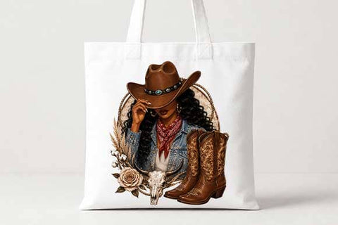 Black Cowgirl PNG | Western Boots Digital Download SVG BillahCrafts 