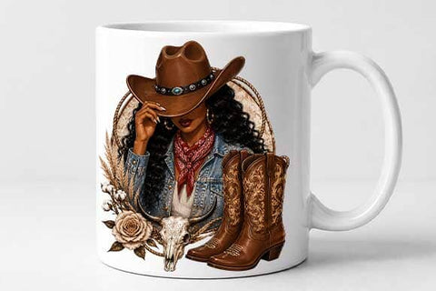 Black Cowgirl PNG | Western Boots Digital Download SVG BillahCrafts 