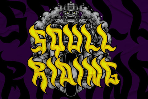 Black Curse - Fire Looks Font Font Mozzatype 