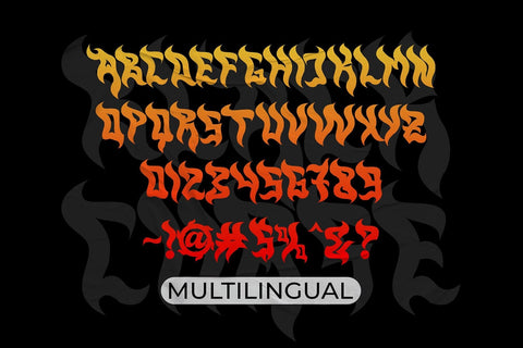 Black Curse - Fire Looks Font Font Mozzatype 